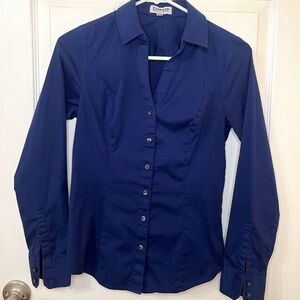 Express XS Navy Button Up Shirt